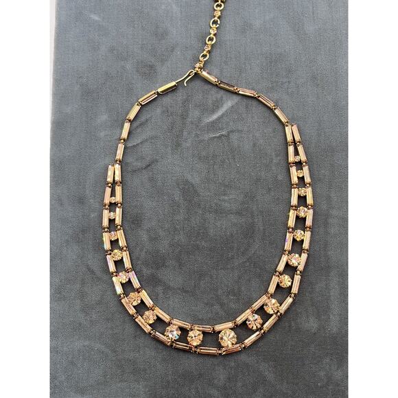 VTG Fischland Schmuck Necklace Goldtone Amber Stones In Settings Marked - Picture 1 of 7